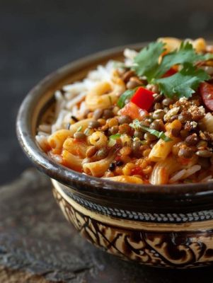  Koshari: En kryddig explosion av smaker och texturer från den livliga staden Alexandria!